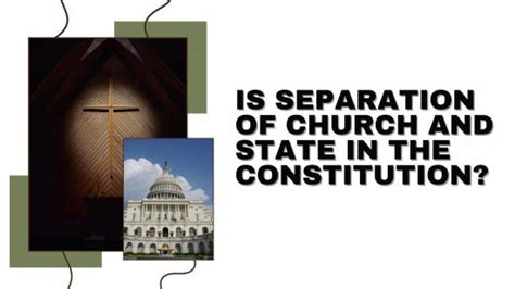 Is Separation of Church and State in the Constitution?