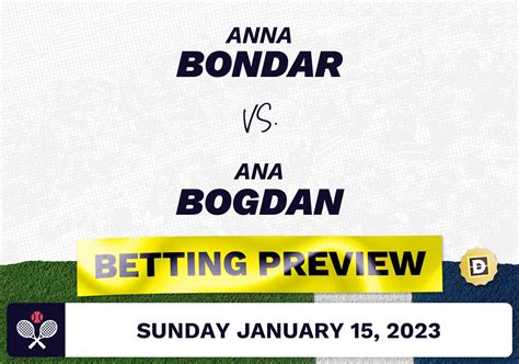 Anna Bondar vs. Ana Bogdan Predictions - Jan 15, 2023