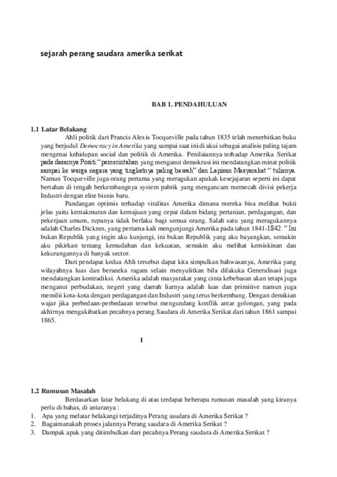 (DOC) Sejarah perang saudara amerika serikat