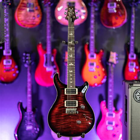 PRS Custom 24 Electric Guitar Fire Red Burst – Ish Guitars