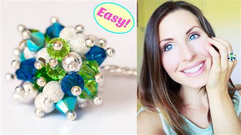 DIY Cluster Ring - Easy Wire Ring! DIY Ring Tutorial - YouTube