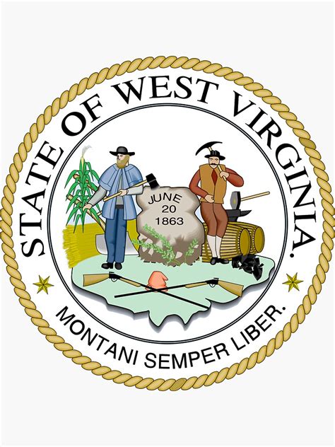 "State Seal Of West Virginia" Sticker for Sale by BankrobberGus | Redbubble