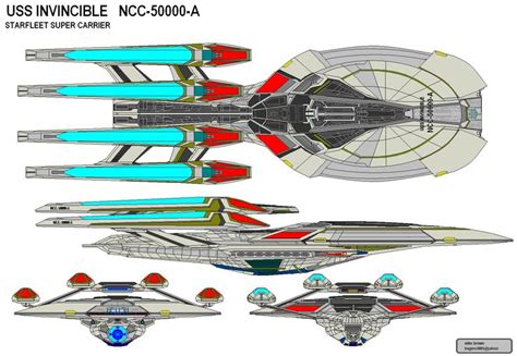 USS INVINCIBLE NCC-50000-A by bagera3005 | Star trek ships, Star trek ...