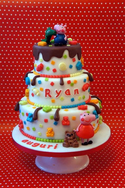 peppa pig and george - Decorated Cake by Alessandra - CakesDecor