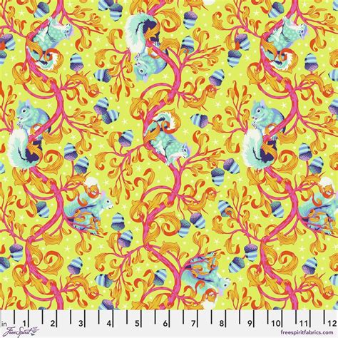 Tiny Beasts - Oh Nuts! in Glow - Tula Pink - Petting Fabric