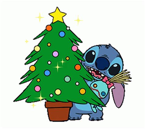 Stitch Christmas Tree Sticker - Stitch Christmas Tree Blink - Discover & Share GIFs