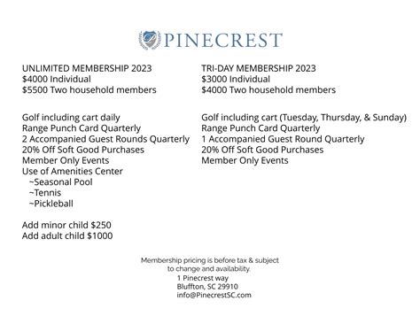 Golf Membership » Pinecrest Golf Club