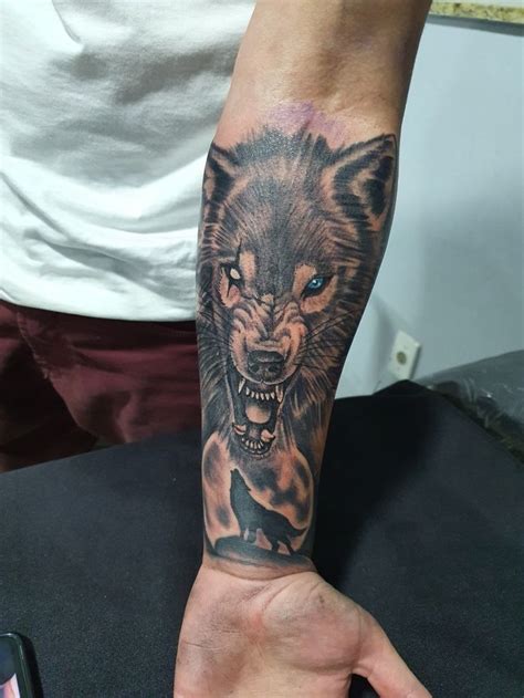 Stalking Angry wolf tattoo | Half sleeve tattoos for guys, Wolf tattoo design, Wolf tattoos men