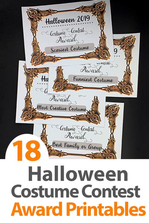 Halloween Costume Award Certificates Printable » minorDIY