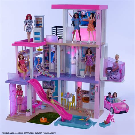 Barbie DreamHouse (3.75-ft) Dollhouse with Pool, Slide, Elevator, Lights & Sounds, New for 2021 ...