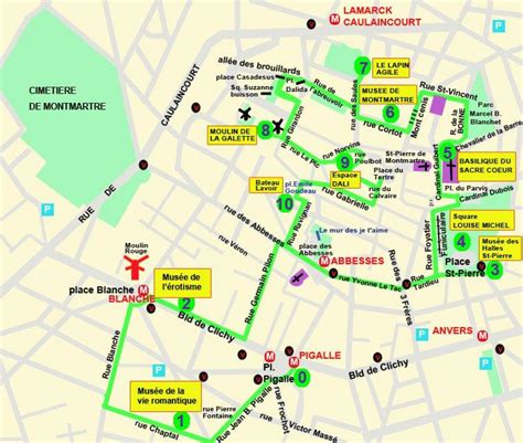 Montmartre Paris Map