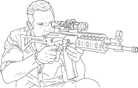 Dibujo De Rifle De Francotirador Para Colorear Dibujo - vrogue.co