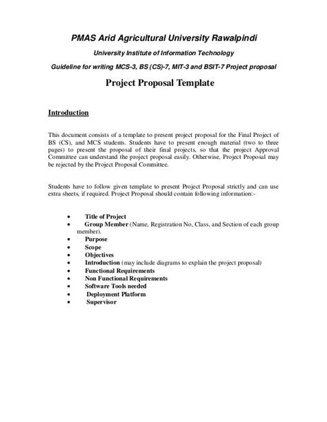 Academic Project Proposal Template | HQ Printable Documents