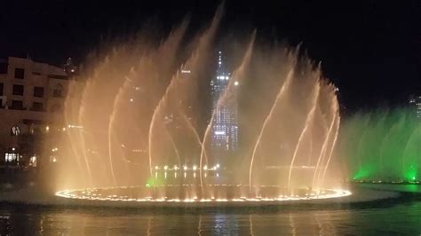 Burj Khalifa WATER FOUNTAIN SHOW.Y2018 - YouTube