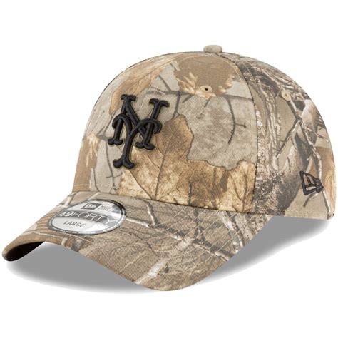 Men's New York Mets New Era Camo Realtree 49FORTY Fitted Hat