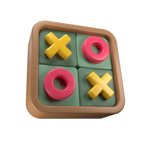 Tic tac toe board game 3D illustration 22310928 PNG