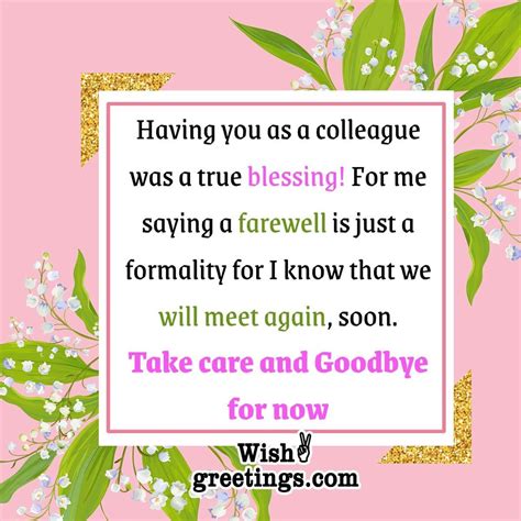 Farewell Messages for Colleague - Wish Greetings