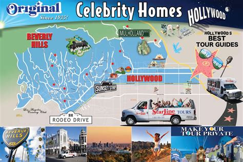 Hollywood Hills Celebrity Homes Map