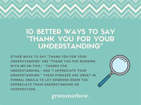 10 Better Ways to Say "Thank You for Your Understanding"