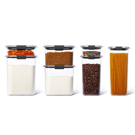 Buy Rubbermaid Brilliance Tritan Set of 7 Pantry Storage Containers ...