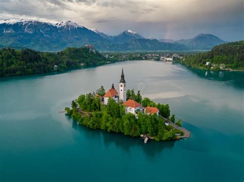 Bled Lake with Church on Small Island Stock Photo - Image of nature, forest: 278643936