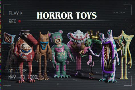 Horror Plush Toys - Spooky Mascot Creatures | 3D Humanoids | Unity ...