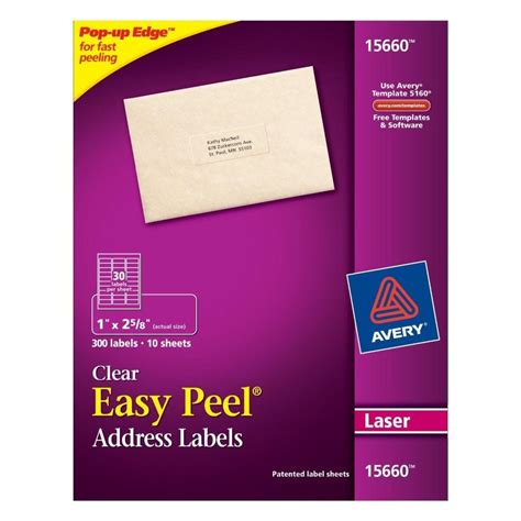 Avery Clear Address Labels 1″ x 2 5/8″ (15660) | Office Systems Aruba