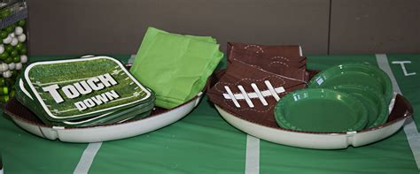 plates and napkins... | Football party, Tableware, Bowl