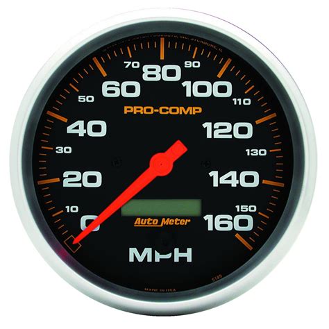 Auto Meter 5189 5" Speedometer, 0-160 Mph, Pro-Comp | Autoplicity