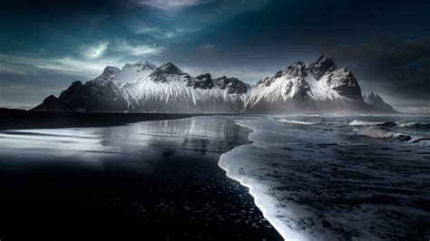 dark, nature, island, cold, water, outdoors HD Wallpaper