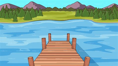 Cartoon Lake Background