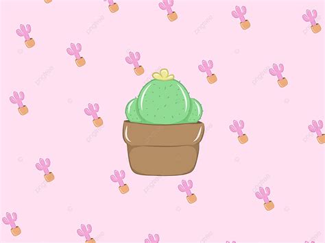 Wallpaper Cactus Cartoon Pink Green Background, Cactus, Pink, Green Background Image And ...