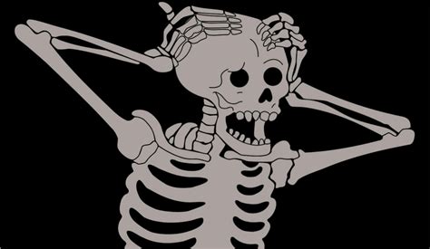 Download Funny Skeleton Shocked Confused Picture | Wallpapers.com