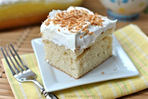 Coconut Pudding Cake - Shugary Sweets