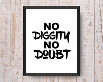 No diggity lyrics | Etsy