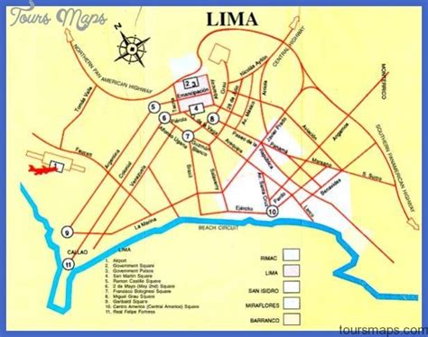 Lima Map - ToursMaps.com