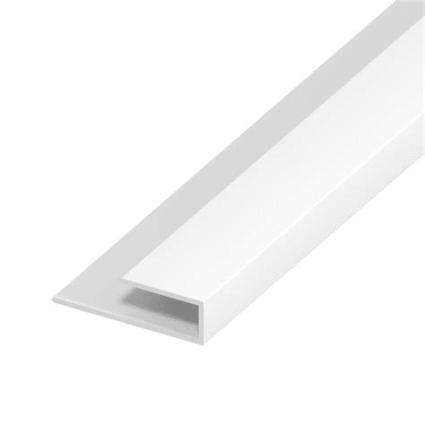 White Soffit Board Starter Trim/J Trim - 5 Metre