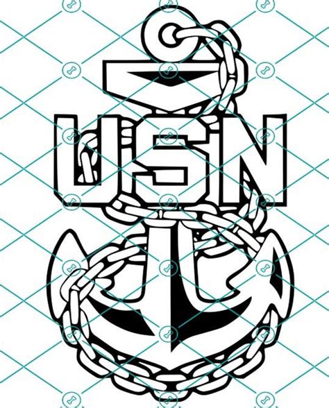 US Navy Anchor Svg US Navy Chief Anchor Svg USA Svg Us | Etsy