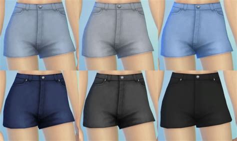 Maxis Match High-Waist Denim Shorts at Pickypikachu » Sims 4 Updates