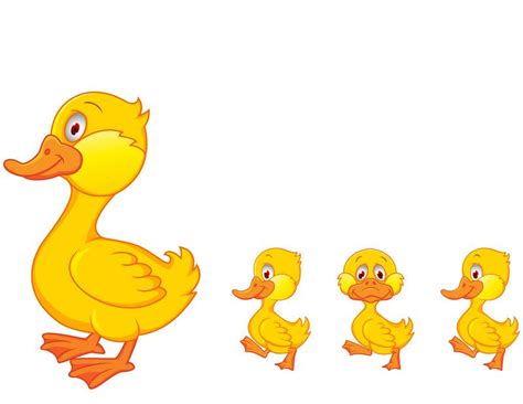 ducks in a row | Duck cartoon, Duck illustration, Cartoons vector