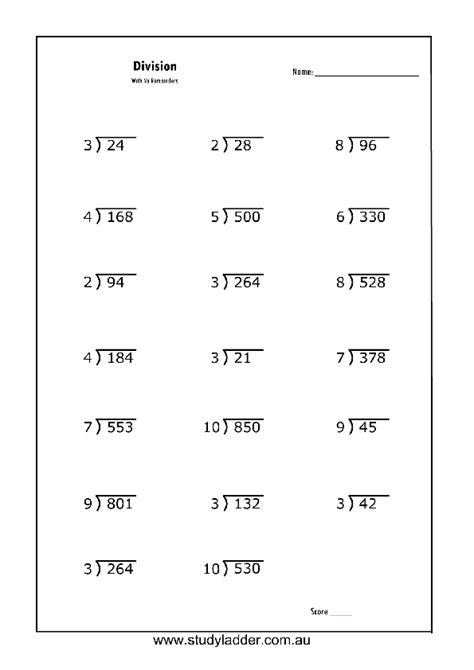 Division with no remainders - Studyladder Interactive Learning Games