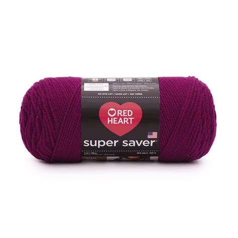 Red Heart Super Saver Yarn, Mulberry, 7oz(198g), Medium, Acrylic - Walmart.com