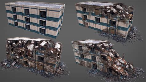 Destroyed Building Kit in Environments - UE Marketplace