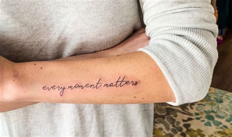 Delicate minimalist font tattoo. Every moment matters. | Tattoo fonts, Tattoos, Minimalist font