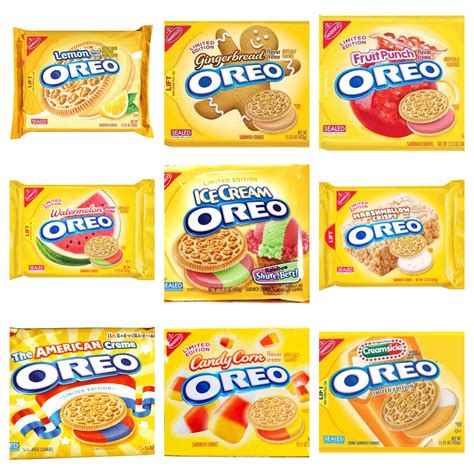Oreo Limited Editions | Oreo flavors, Oreo cookie flavors, Weird oreo flavors