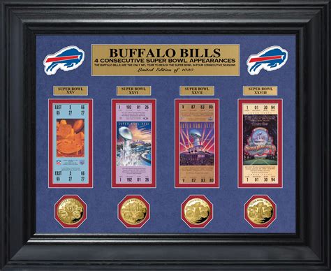 The Highland Mint Buffalo Bills 4 Consecutive Super Bowl Appearances ...