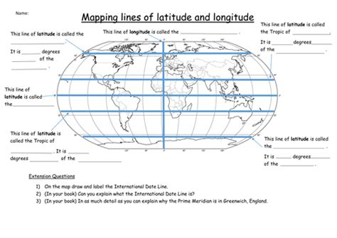 Latitude and Longitude Worksheet | Teaching Resources