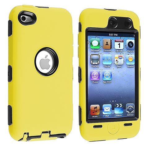 Hybrid Skin Hard Silicone Armor Case Cover for Apple iPod Touch 4G, 4th ...