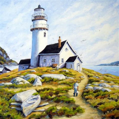 RICHARD PRANKE | Lighthouse painting, Lighthouse art, Lighthouse pictures