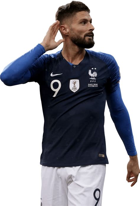 Olivier Giroud France football render - FootyRenders